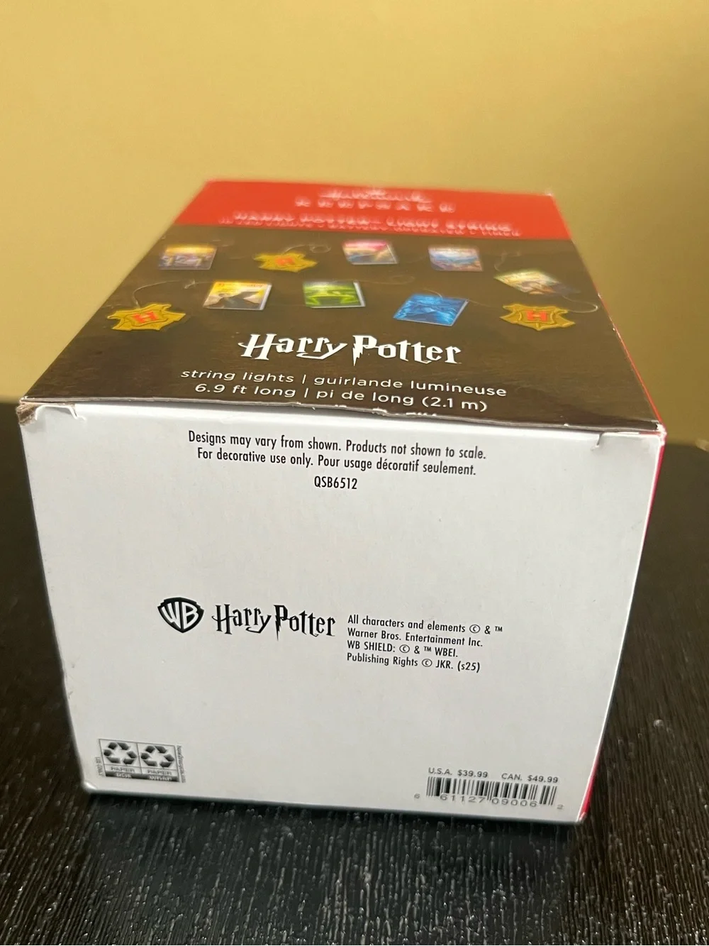 Hallmark Keepsake Harry Potter 7’ Christmas String Lights - 10 Light. New In Box